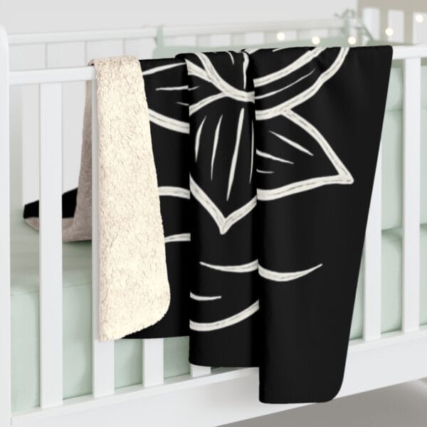 Lotus Blossom Sherpa Fleece Blanket - Cozy Meditation Throw for Relaxation & Mindfulness - Imagen 4